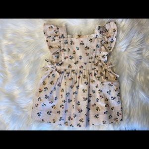 Zara Baby cream floral baby dress - Size 6-9M